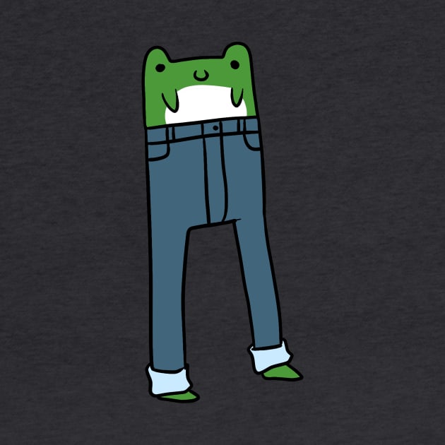 Frog with Long Legs Wearing Pants by saradaboru